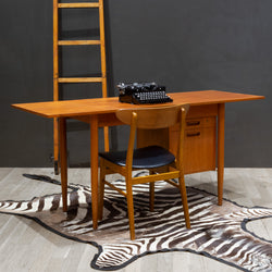 Mid-century Teak Expandable Desk and Chair by Gunnar Nielsen