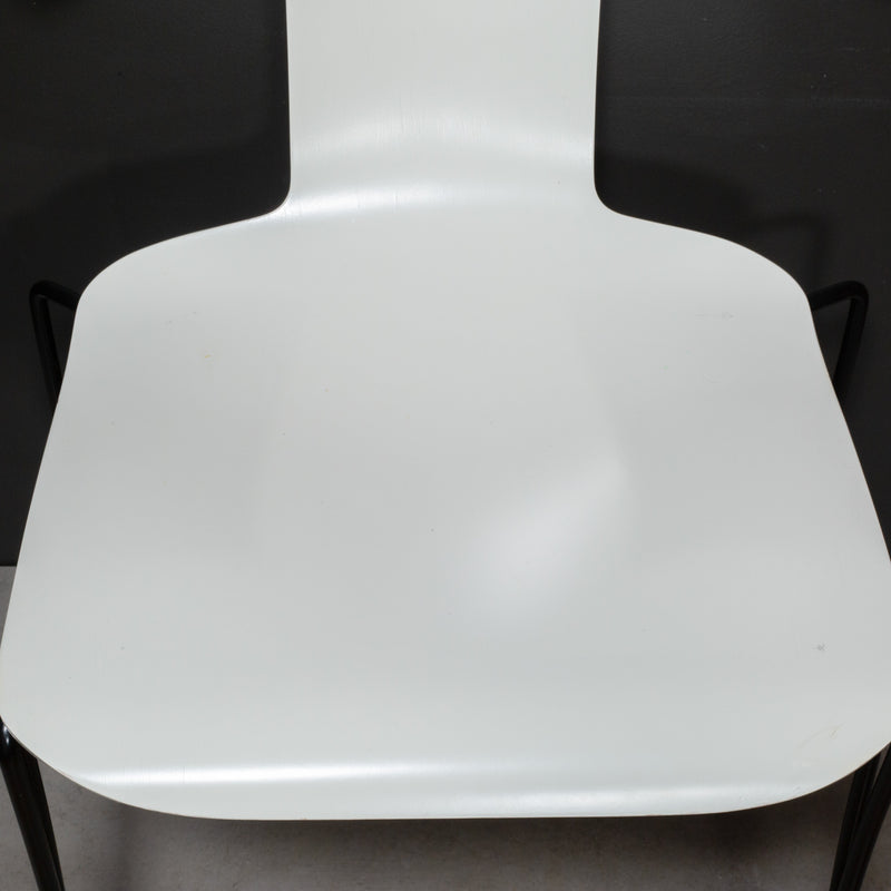 Donghia Ivory Anziano Stackable Dining Chairs by John Hutton