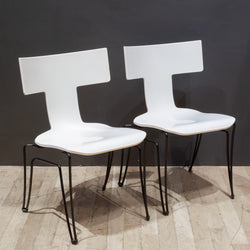 Donghia Ivory Anziano Stackable Dining Chairs by John Hutton