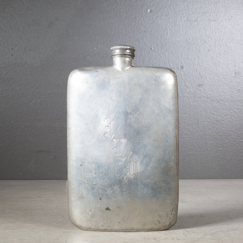 19th c. Sterling Silver Abercrombie & Fitch Flask c.1890-1900
