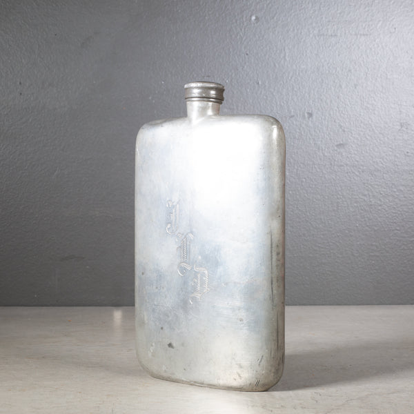 19th c. Sterling Silver Abercrombie & Fitch Flask c.1890-1900
