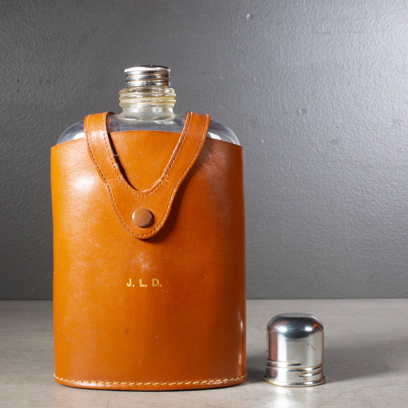 Mid-century Herz Germany Glass Flask c.1960