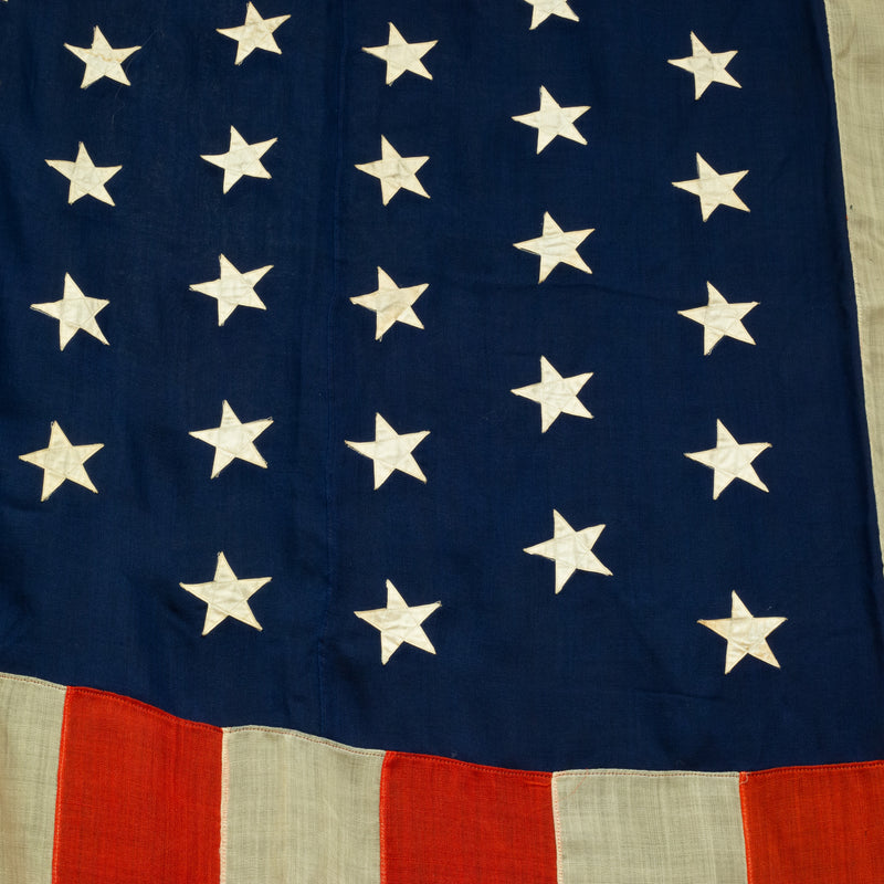 Monumental Linen American Flag with 48 Stars c.1940-1950