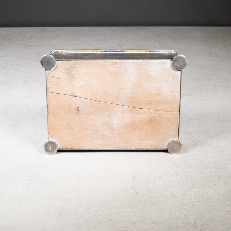Art Deco Monogrammed "WCC" Silver Plated Cigarette Box c.1930