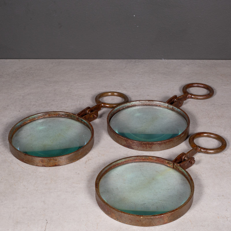Set of Cast Iron and Glass Rings c.1940