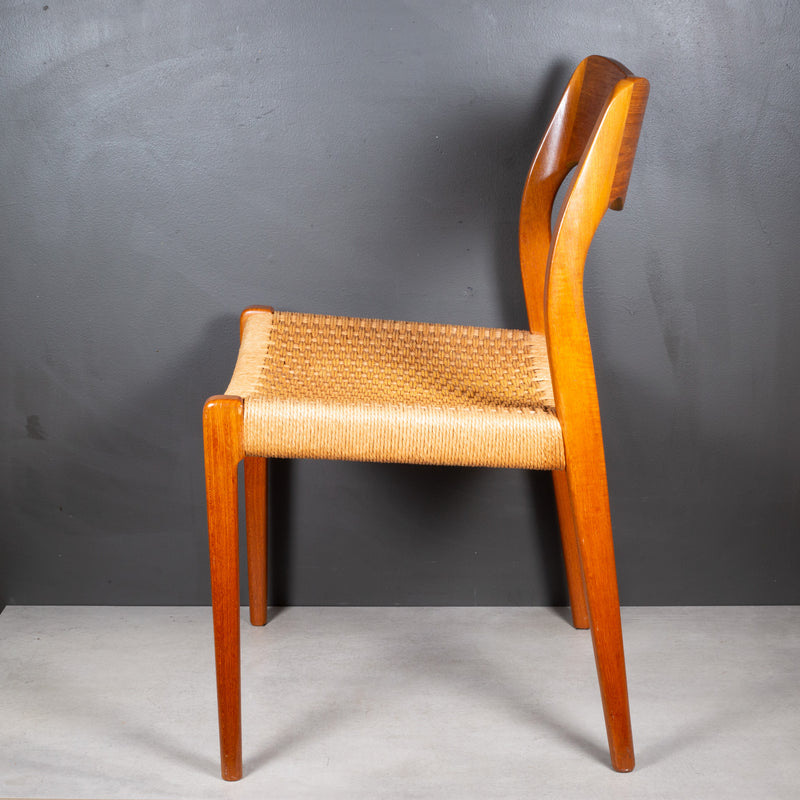 Mid-century Niels Otto Moller Model #71 Teak and Papercord Dining Chairs c.1960