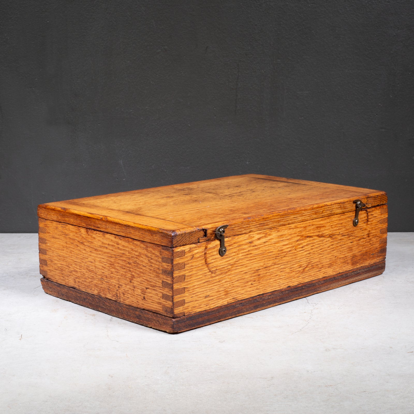 Solid Oak Factory Tool Box c.1920 | S16 Home