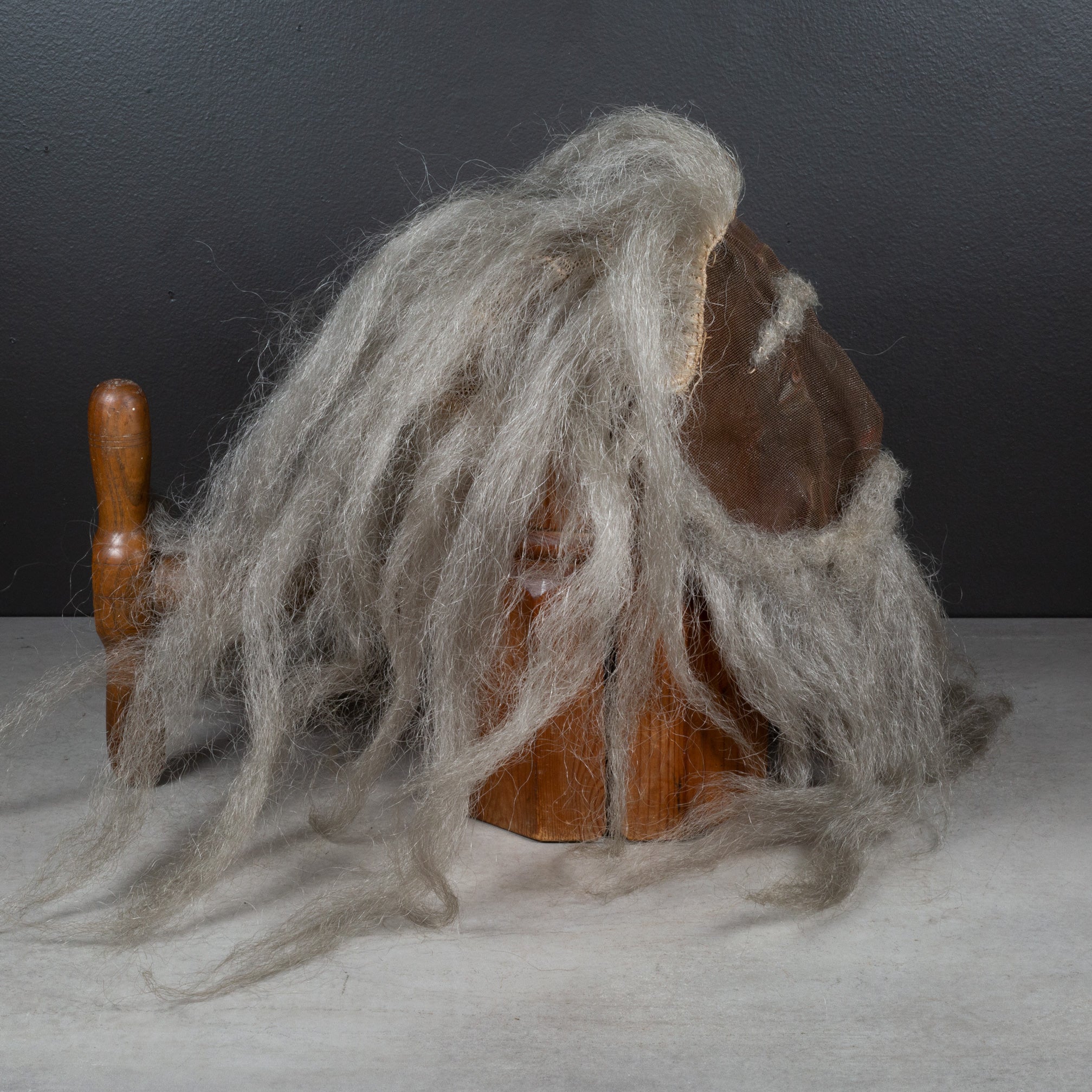 Antique Odd Fellows Ceremonial Mask with Hair and Bear c.1900 | S16 Home