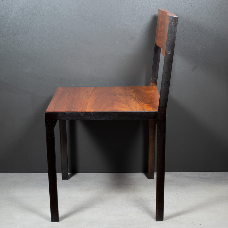 "Ohio WC1" Black Walnut and Steel Dining Chairs