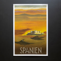 Original Restored German Travel Poster for Spain by Delpy c.1945