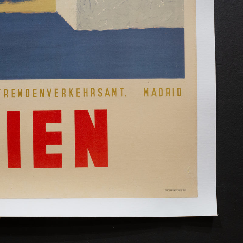 Original Restored German Travel Poster for Spain by Guy Georget c.1940