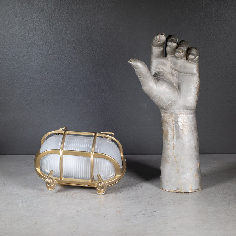 Oval Brass Bulkhead Wall Sconces by Daves Lighting, England