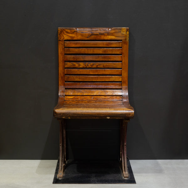 Early 20th c. Pair of Second Class Paris Metro Seats c.1908