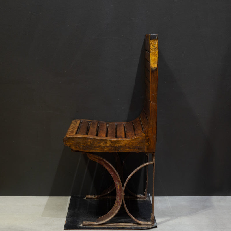 Early 20th c. Pair of Second Class Paris Metro Seats c.1908