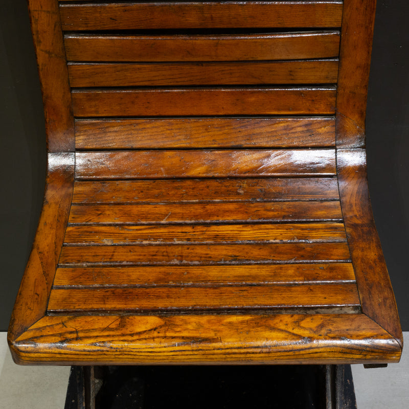 Early 20th c. Pair of Second Class Paris Metro Seats c.1908