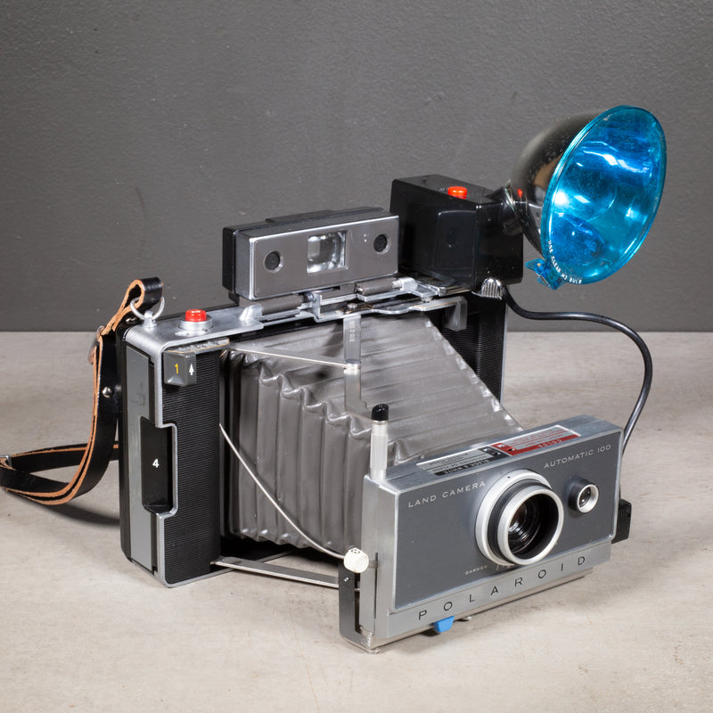 Polaroid 100 Land Camera and Leather Case c.1963-1966