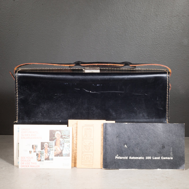 Polaroid 100 Land Camera and Leather Case c.1963-1966