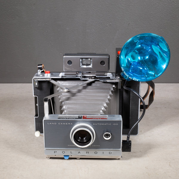Polaroid 100 Land Camera and Leather Case c.1963-1966