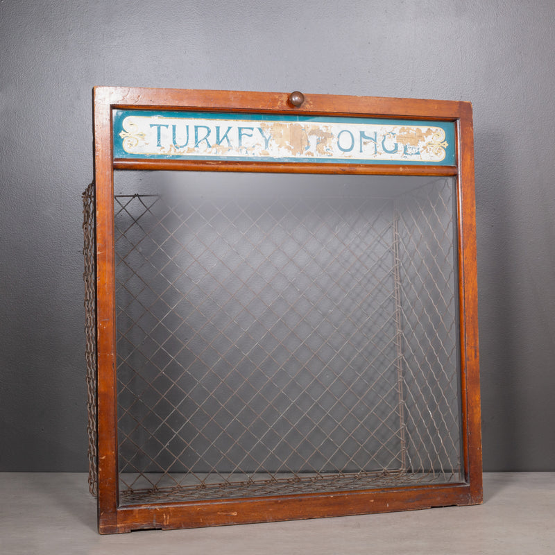 Early 20th c. "Turkey Sponge" Mahogany Chemist Bin c.1900-1940