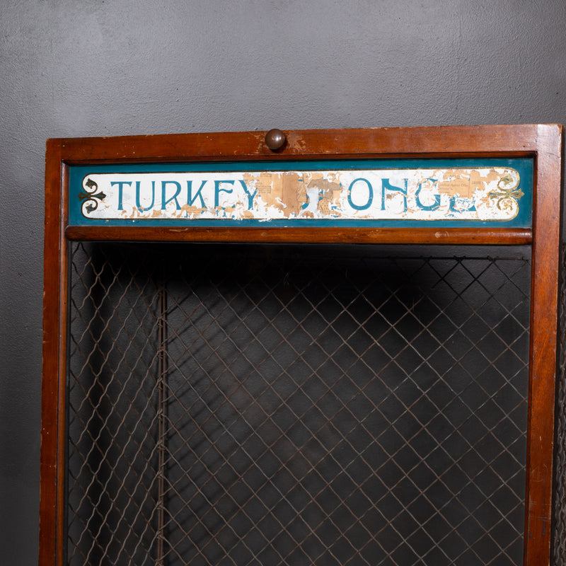Early 20th c. "Turkey Sponge" Mahogany Chemist Bin c.1900-1940