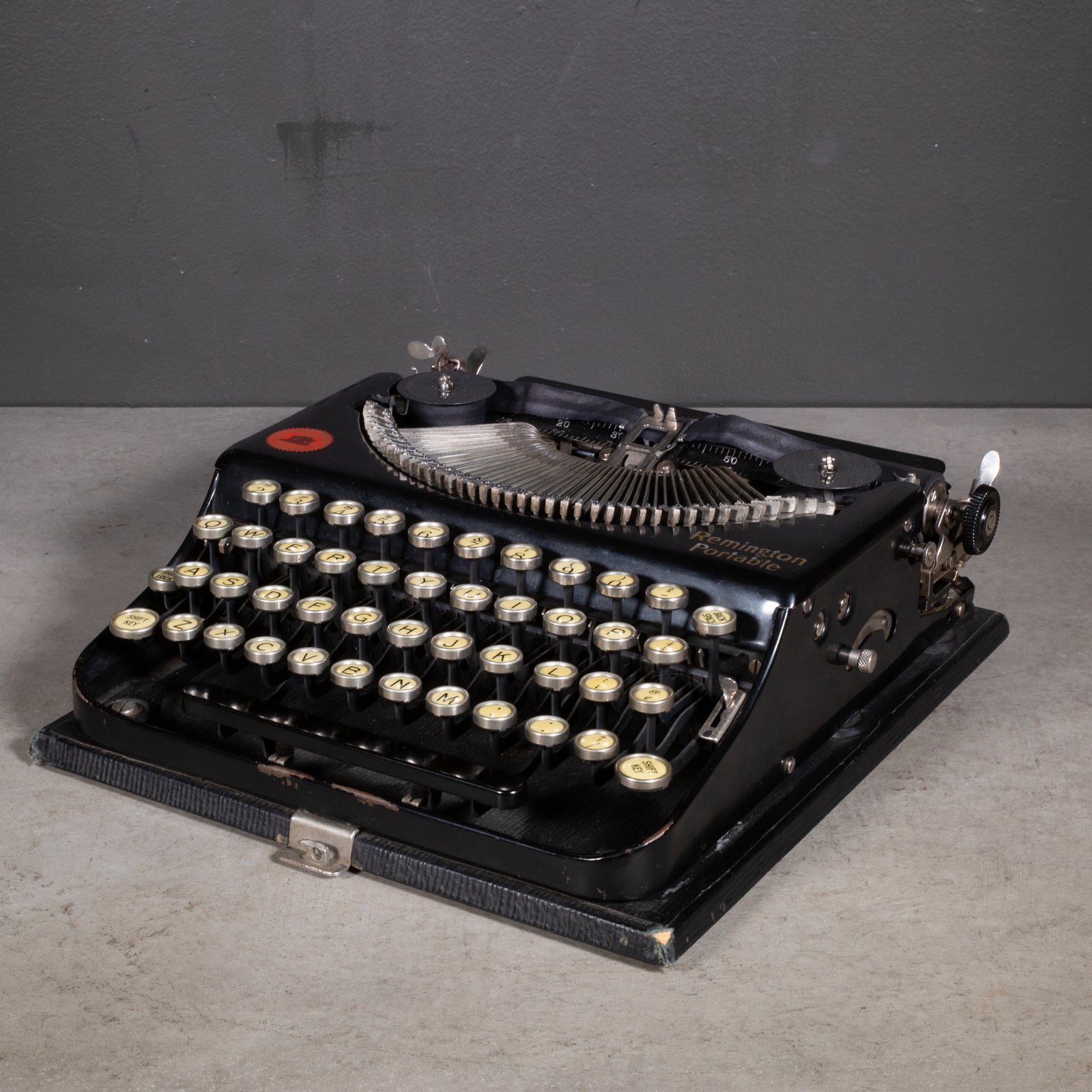 Antique Remington Portable Model No. 1 Typewriter and Case c.1920