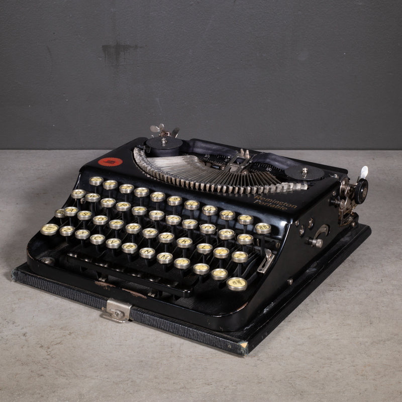 Antique Remington Portable Model No. 1 Typewriter and Case c.1920