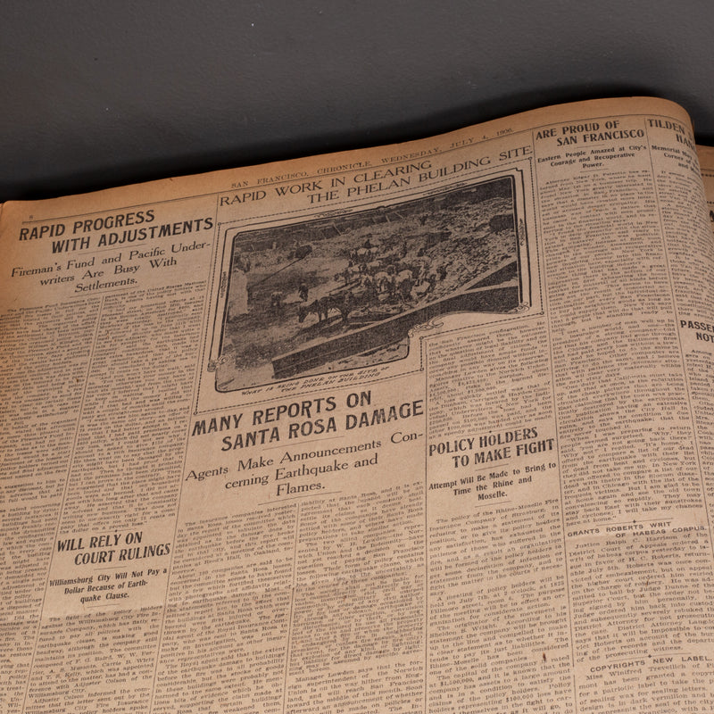 Large San Francisco Chronicle Bound Newspaper Book c.1906