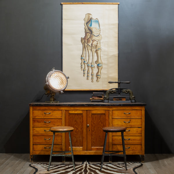Vintage Industrial Factory Stool c.1940