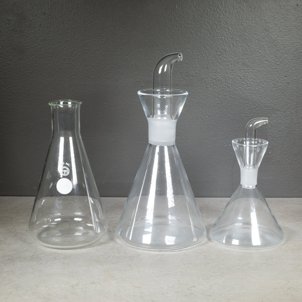 Collection of Vintage Lab Glass Decanters | S16 Home