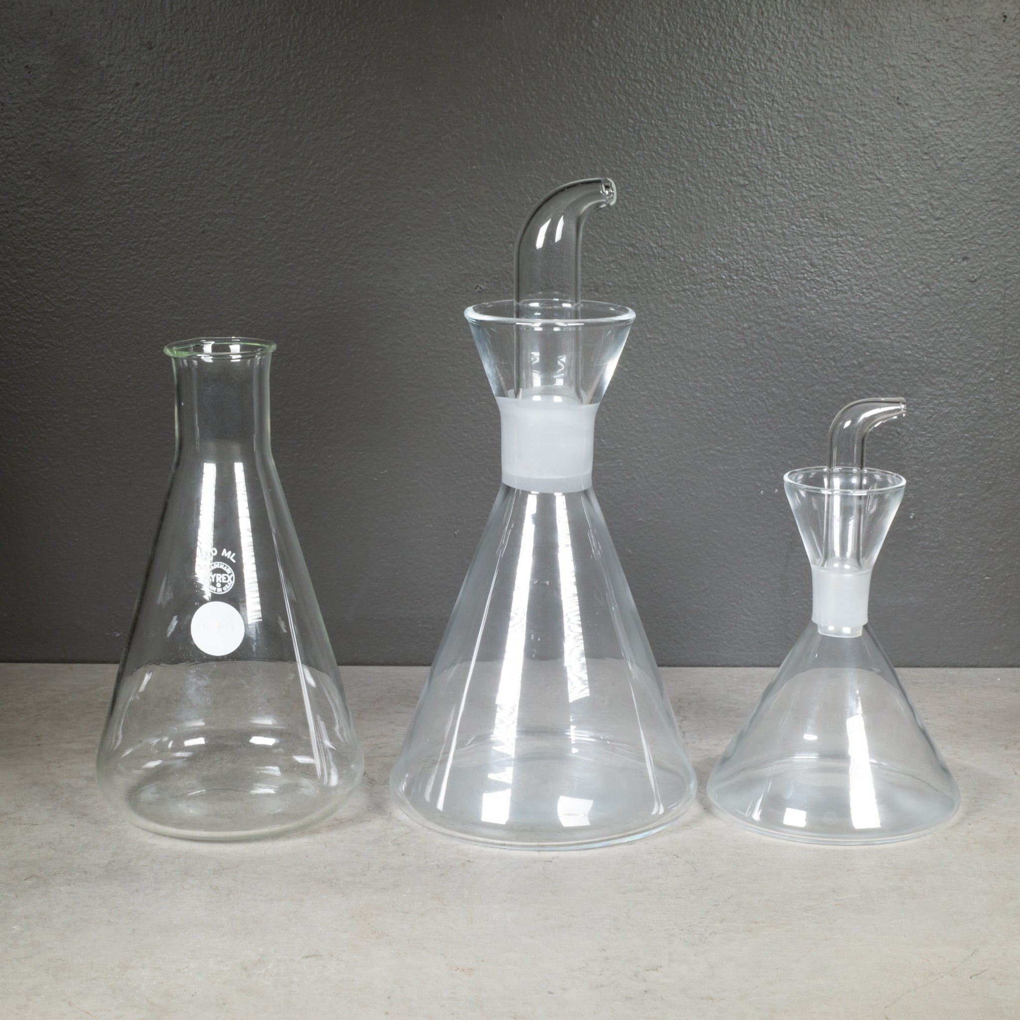 Collection of Vintage Lab Glass Decanters | S16 Home