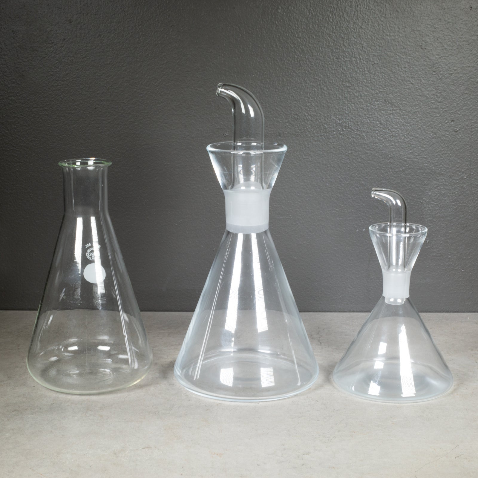Collection of Vintage Lab Glass Decanters | S16 Home