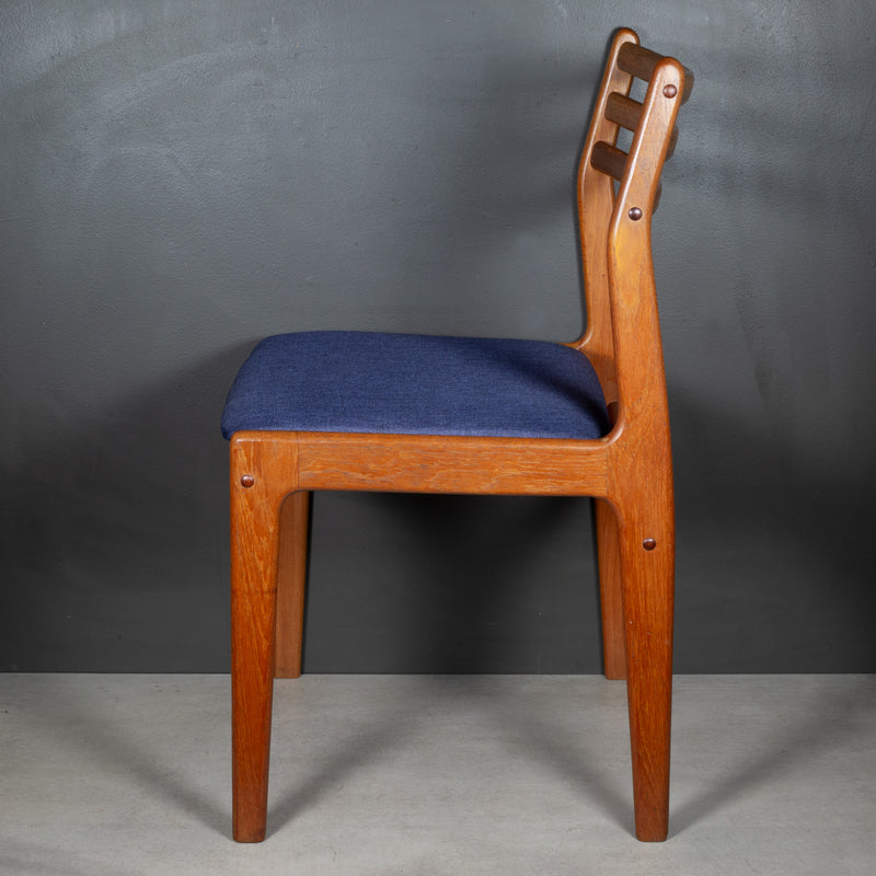 Set of 8 Reupholstered Mid-century Danish Teak Dining Chairs c.1960