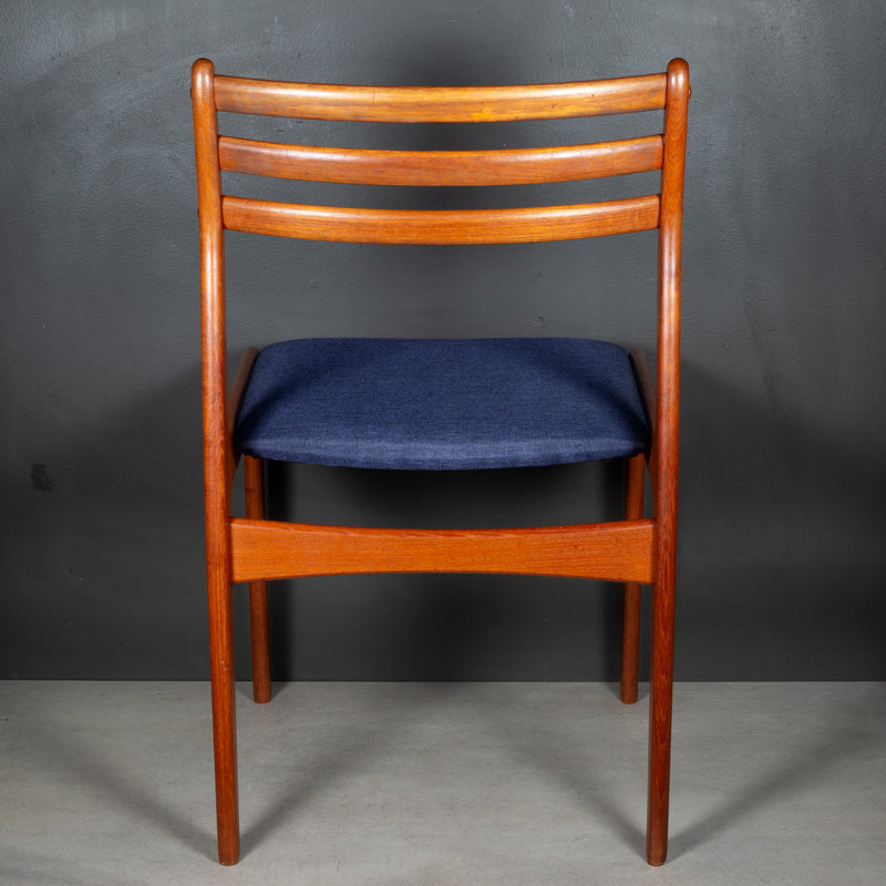 Set of 8 Reupholstered Mid-century Danish Teak Dining Chairs c.1960