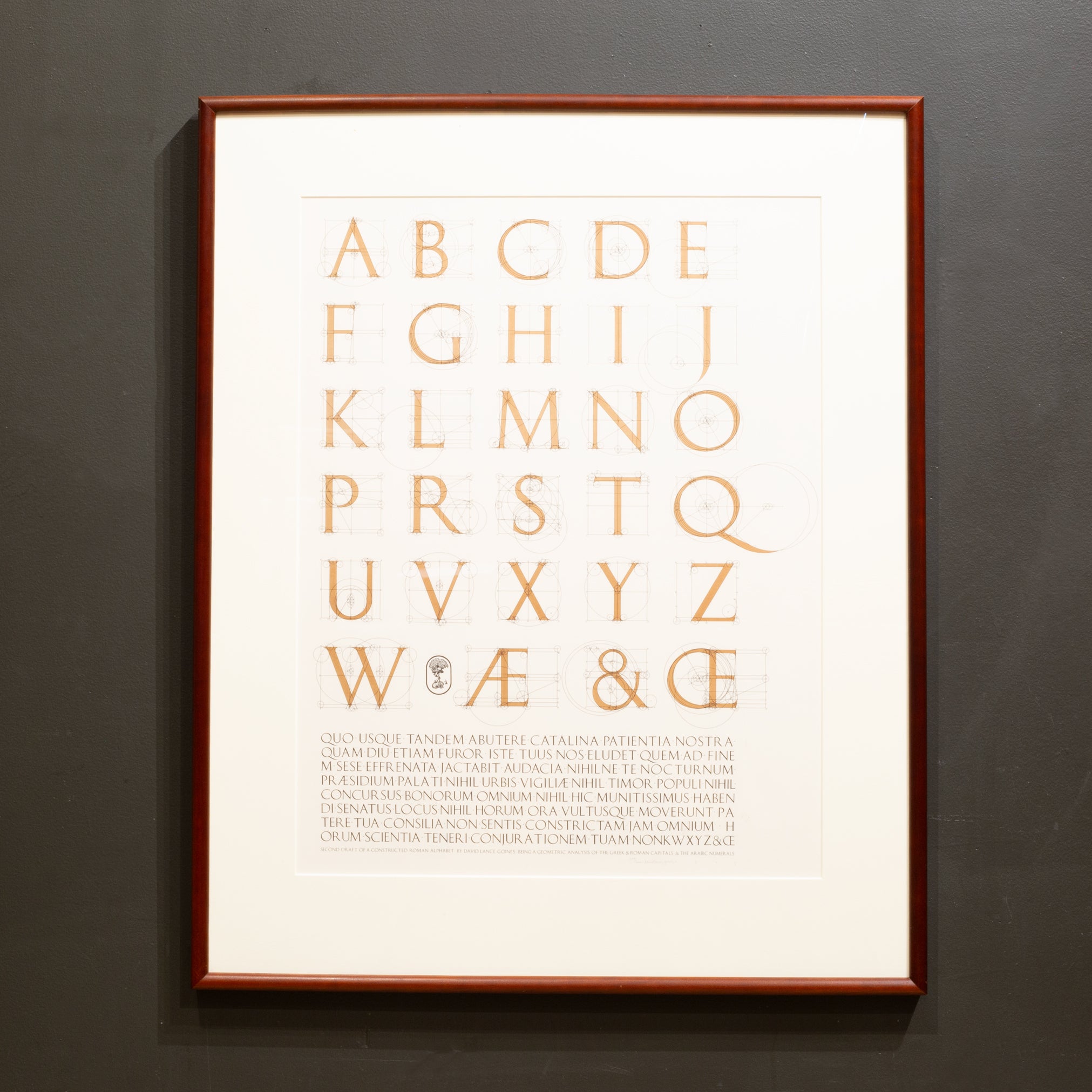 David Lance Goines, A Constructed Roman Alphabet, Signed and