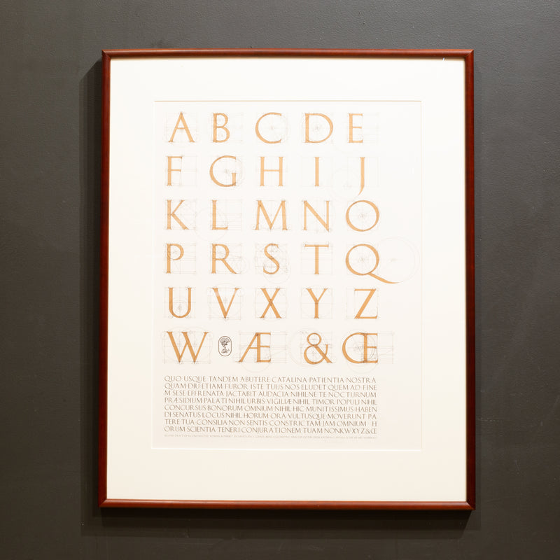 David Lance Goines, A Constructed Roman Alphabet, Signed and Numbered