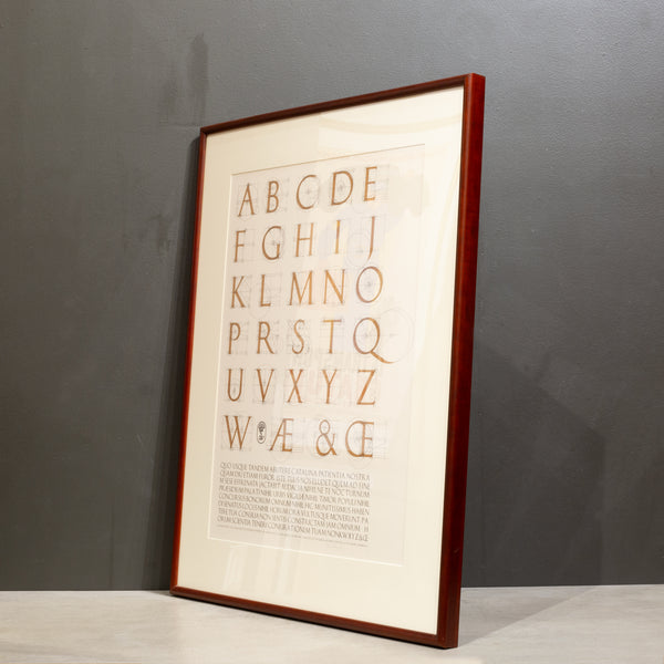 David Lance Goines, A Constructed Roman Alphabet, Signed and Numbered