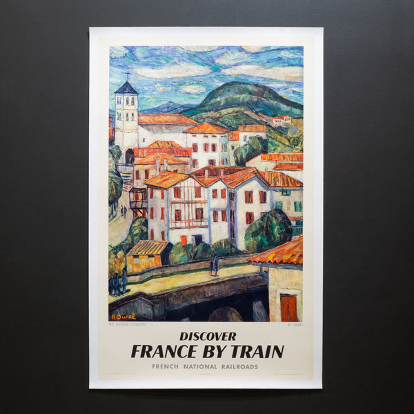 Original Restored French Travel Poster, The Basque Country c.1964
