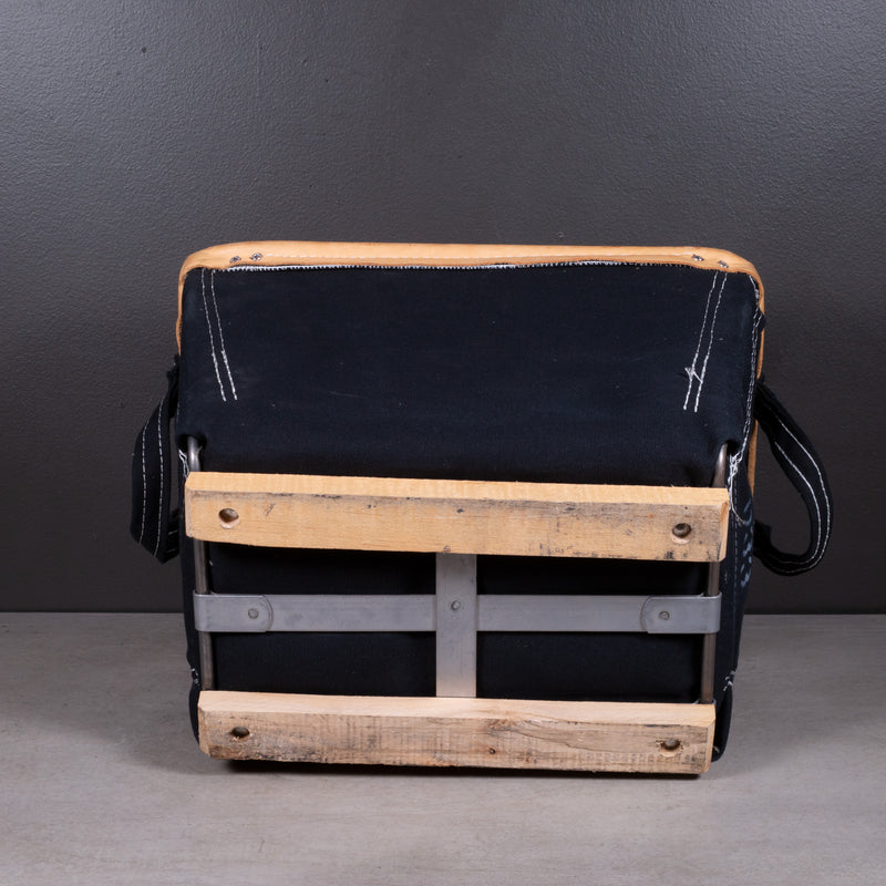 "Steel" Canvas Basket Corp Baskets with Leather Trim