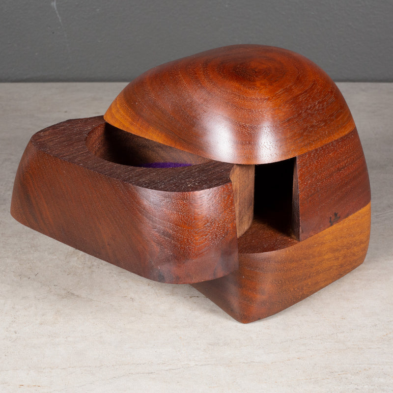 Studio Handcrafted Wooden Jewelry Box by Bay Area Artist Dean Santner c.1970