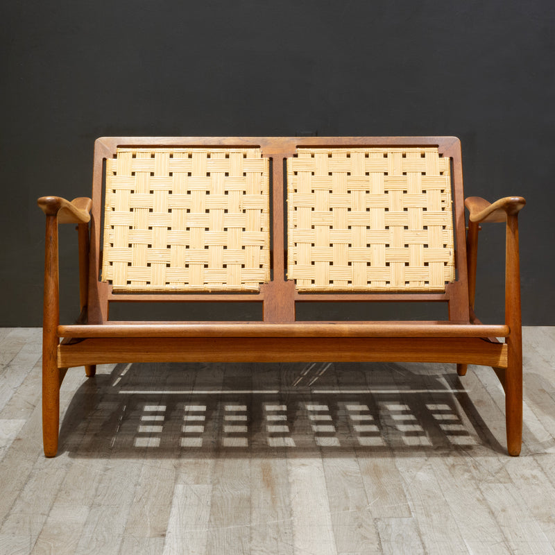 Mid-century Danish Teak Loveseat-Torben Strandgaard c.1950