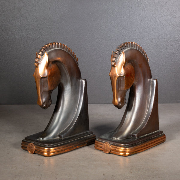 San Francisco World's Fair Trojan Horse Bookends by Dodge Inc. c.1939