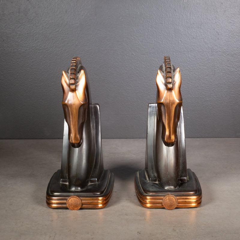 San Francisco World's Fair Trojan Horse Bookends by Dodge Inc. c.1939
