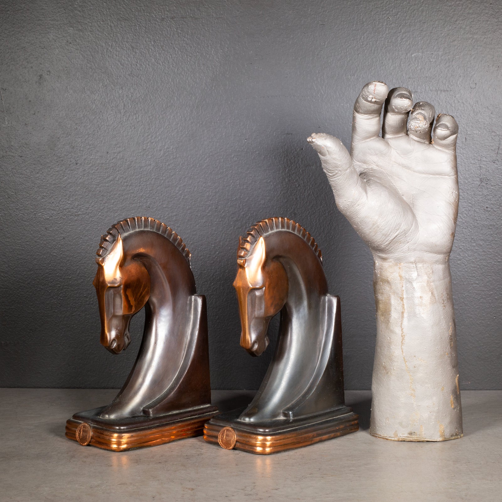 San Francisco World's Fair Trojan Horse Bookends by Dodge Inc. c
