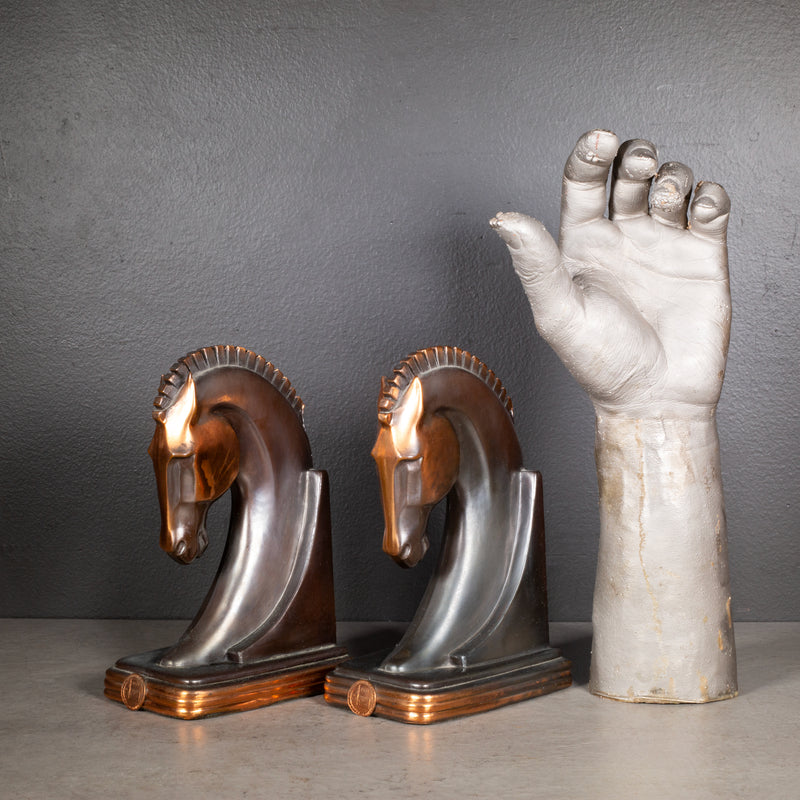 San Francisco World's Fair Trojan Horse Bookends by Dodge Inc. c.1939