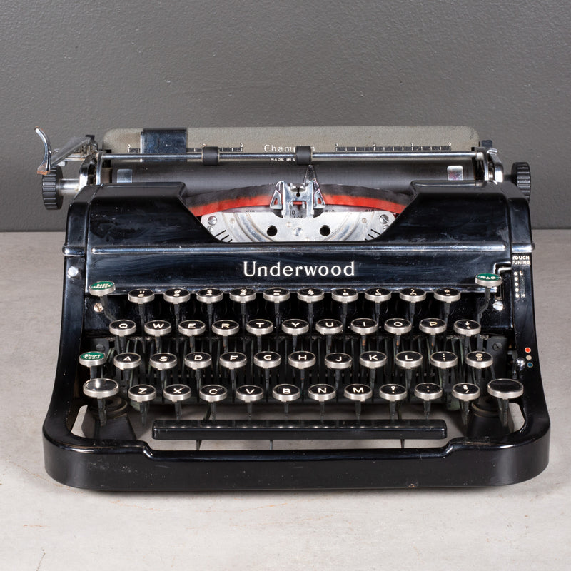 Antique Art Deco Portable Underwood Champion Typewriter c.1936 