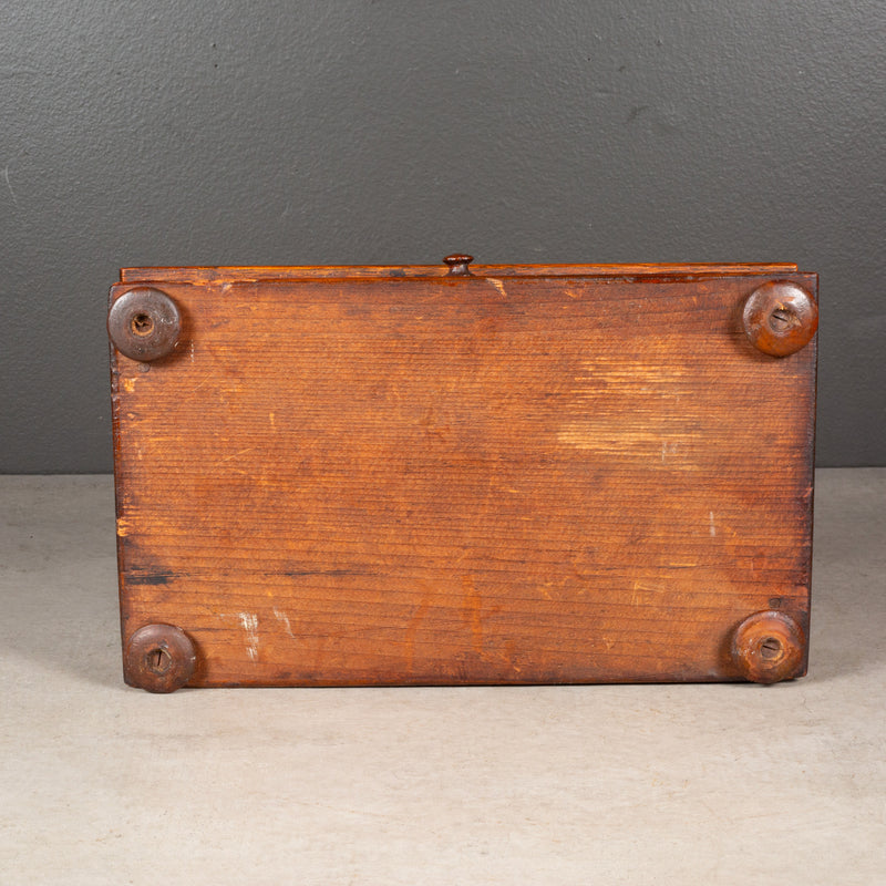 19th c. Oak Ink Well Box c.1800s