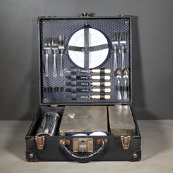 Early 20th C. Automobile Five Person Picnic Set c.1914-1917
