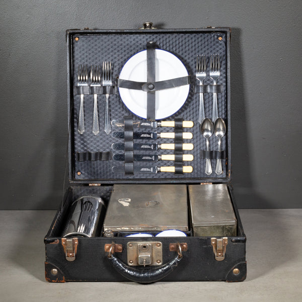 Early 20th C. Automobile Five Person Picnic Set c.1914-1917