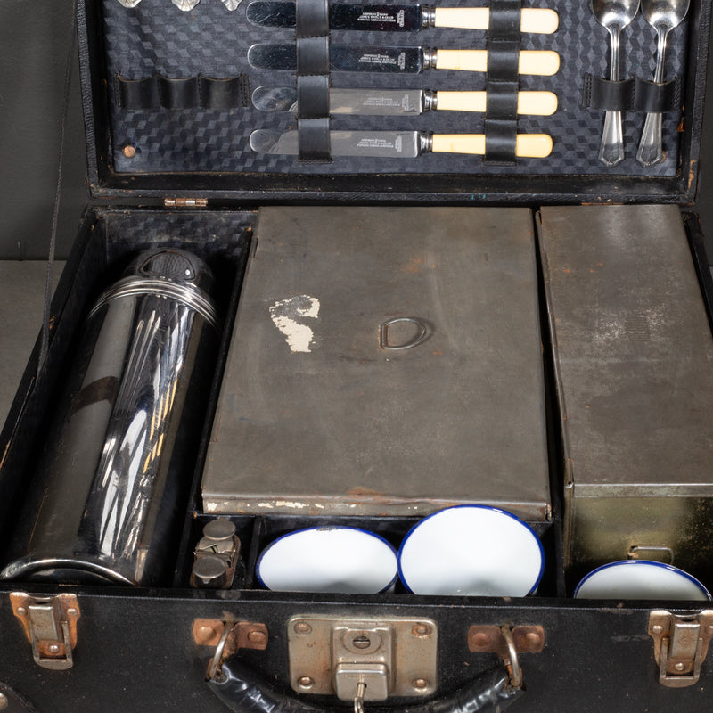 Early 20th C. Automobile Five Person Picnic Set c.1914-1917