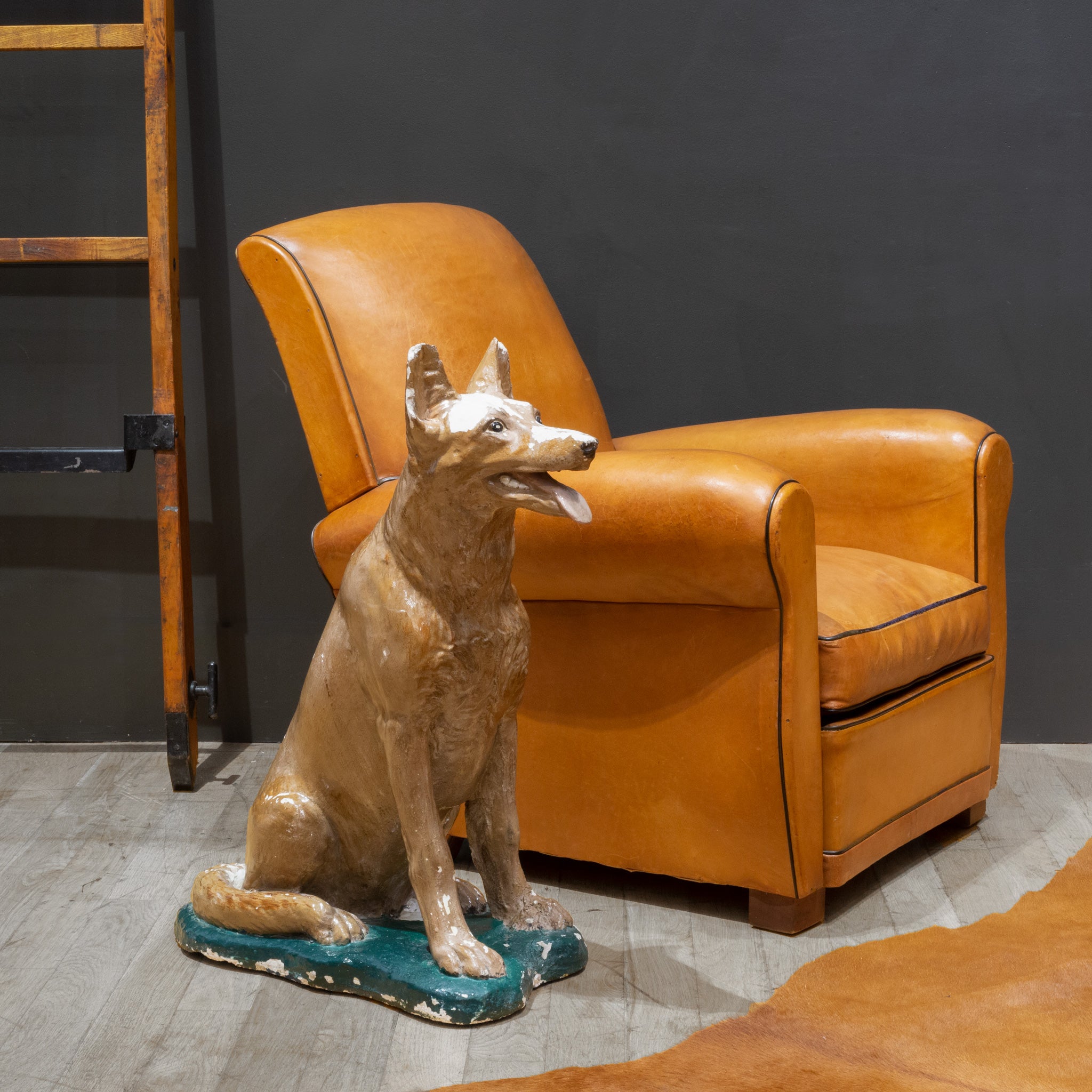貴重！50's〜アメリカアンティーク プードル犬ピンク色 ミッド